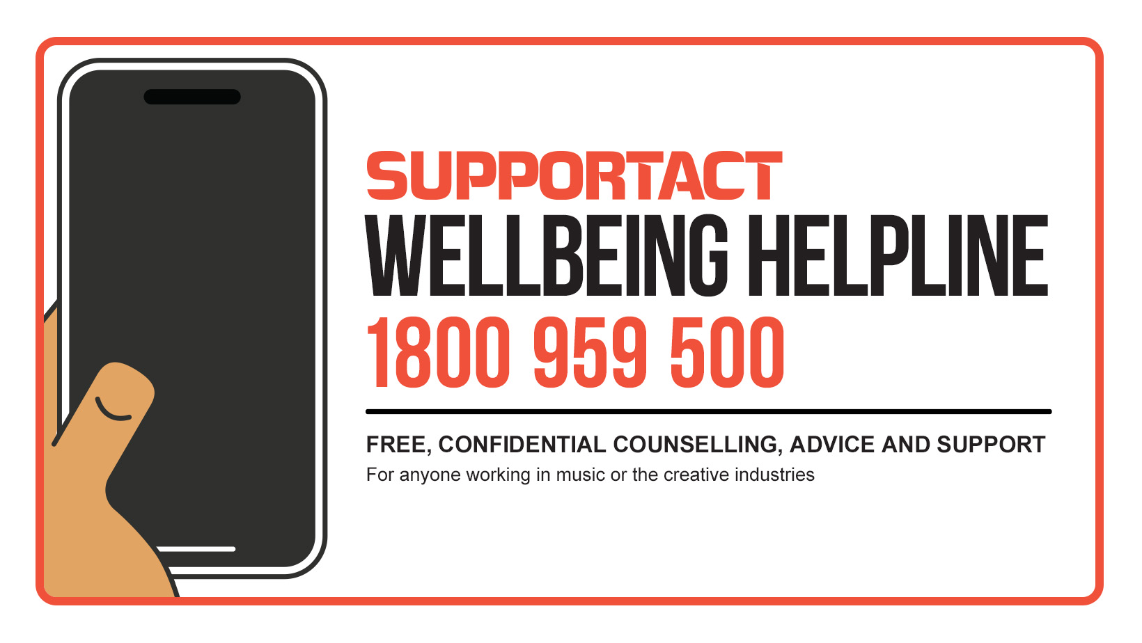 Support Act Wellbeing Helpline 1800 959 500