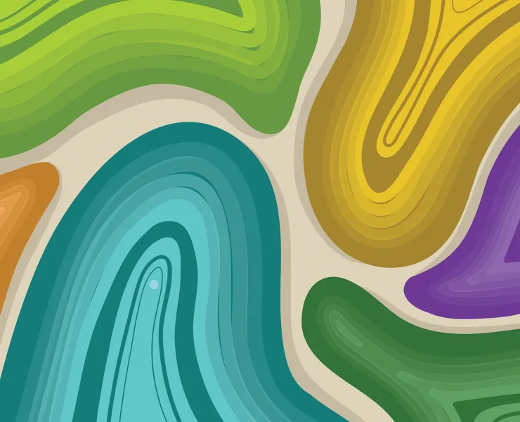 coloured graphic artwork